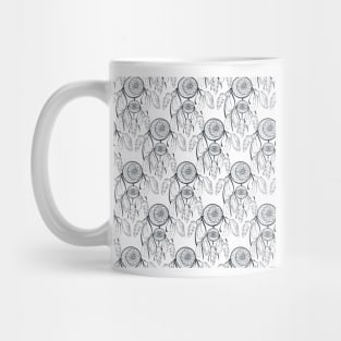 Classy Black dreamcatcher White Pattern Mug